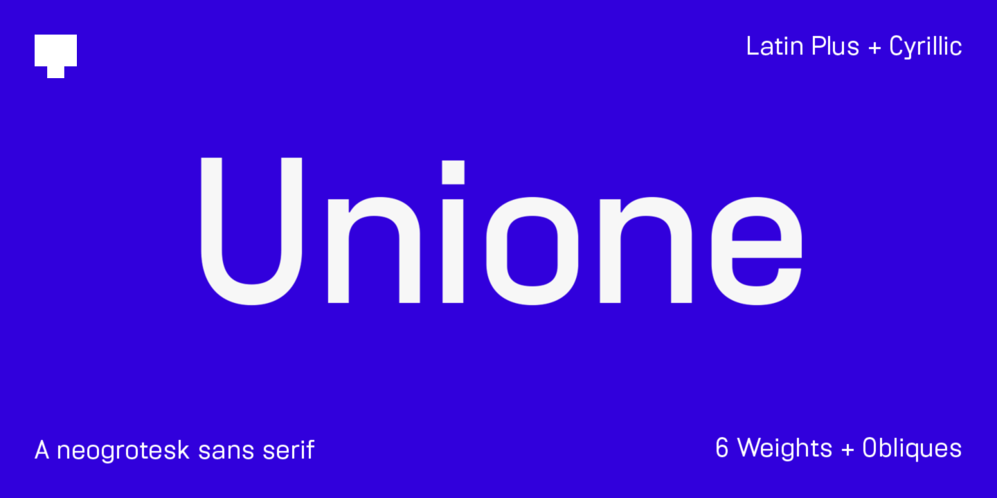 Пример шрифта Unione